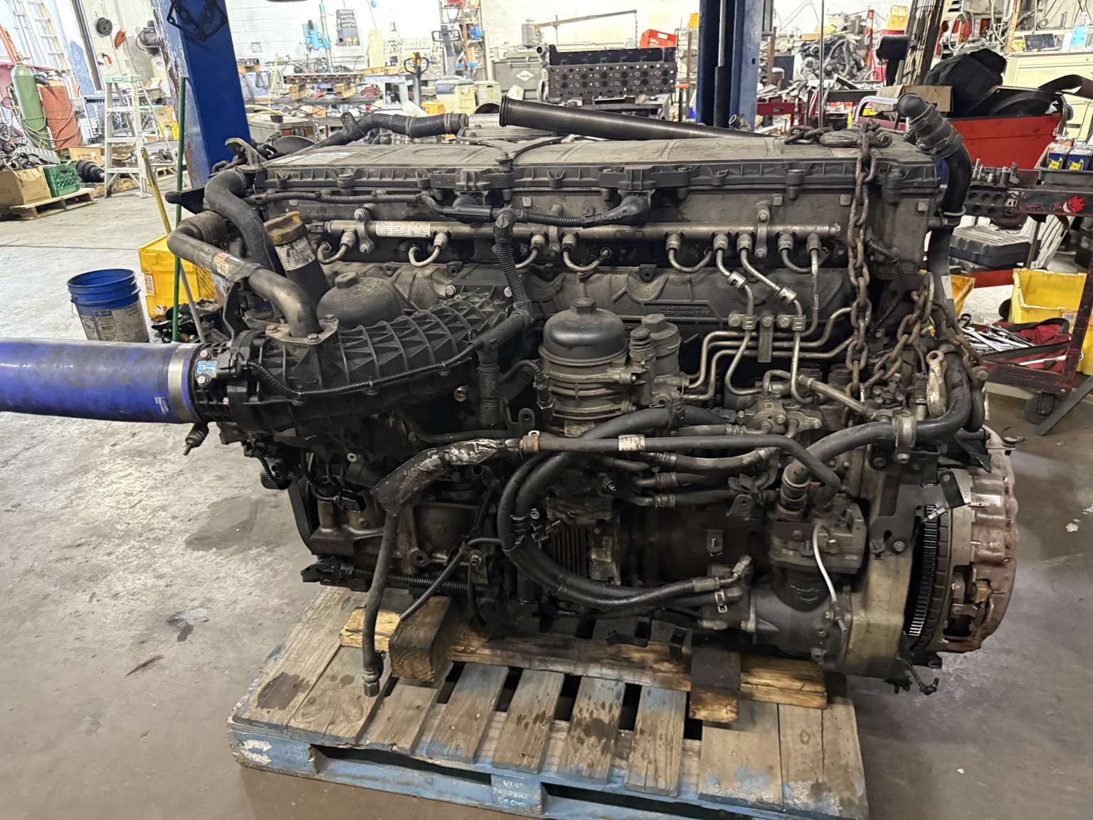 Diesel engine in the PPPTR workshop